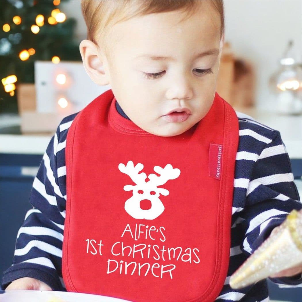 1st Christmas Dinner Bib