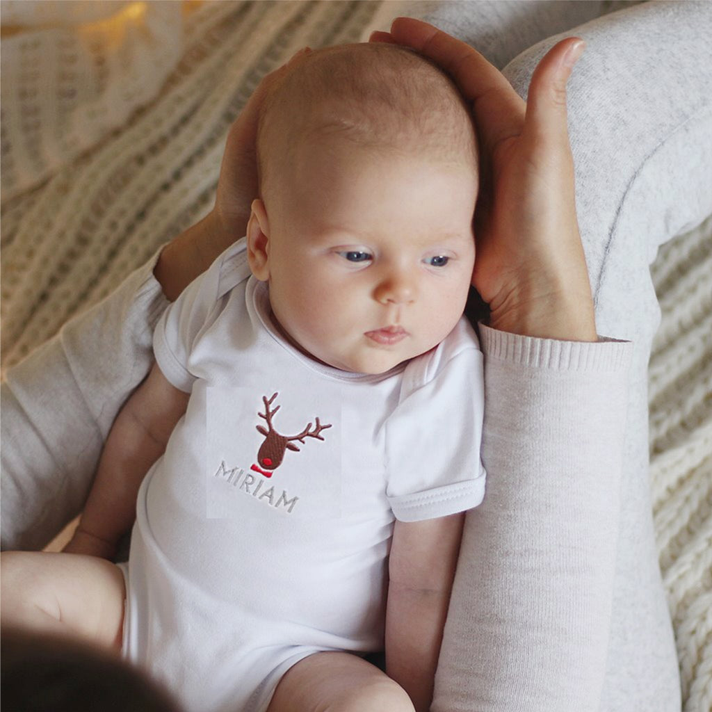 Personalised Embroidered Rudolph Pyjamas