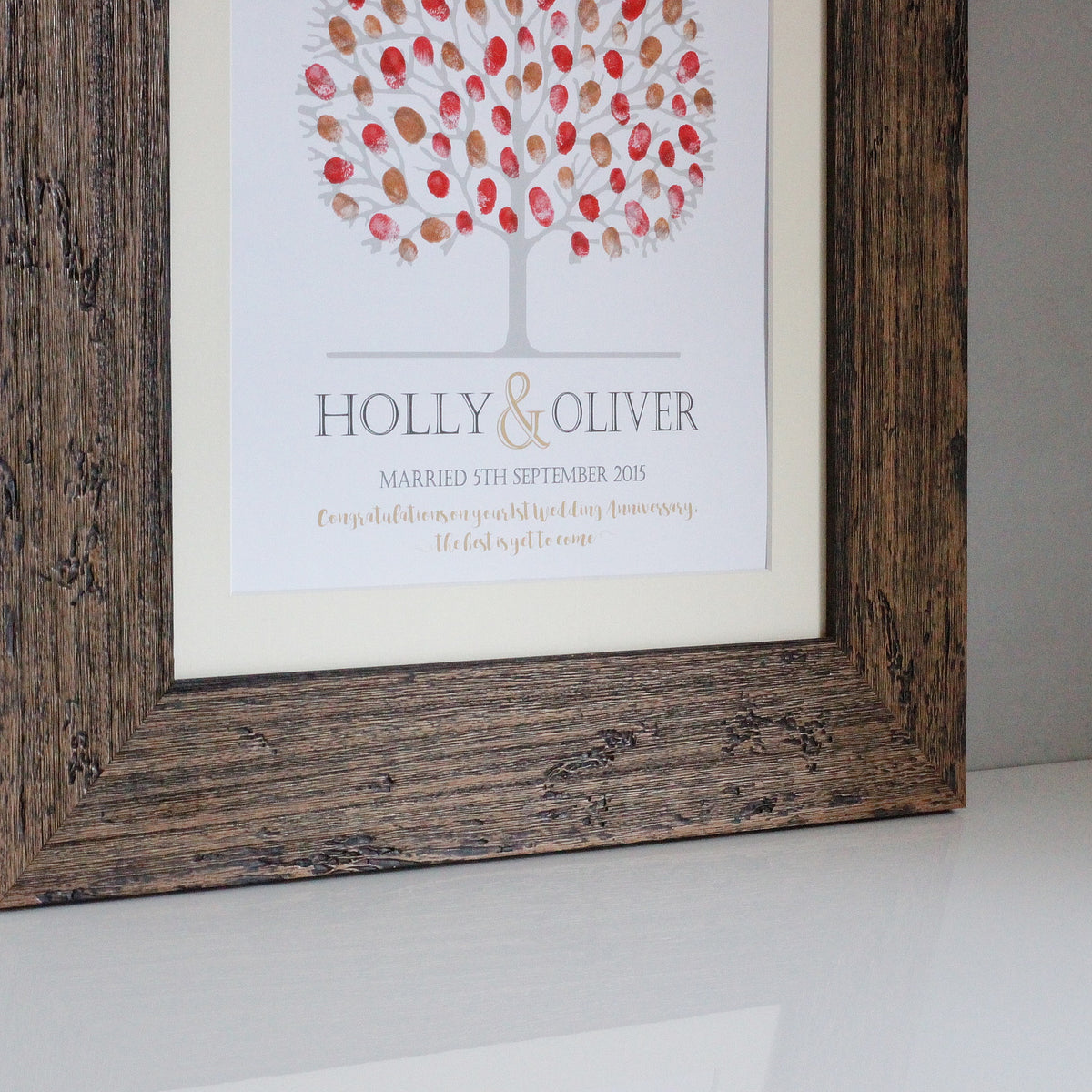Personalised Fingerprint Anniversary Tree