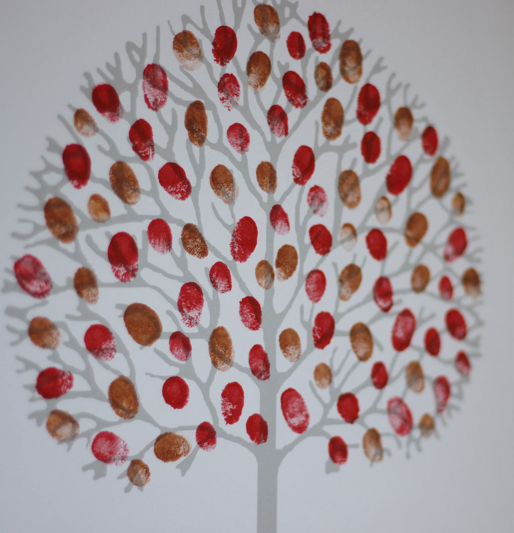 Personalised Fingerprint Anniversary Tree