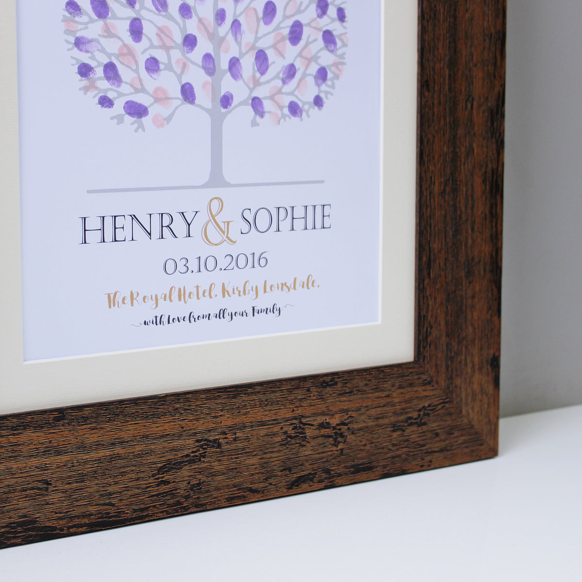 Personalised Fingerprint Wedding Tree