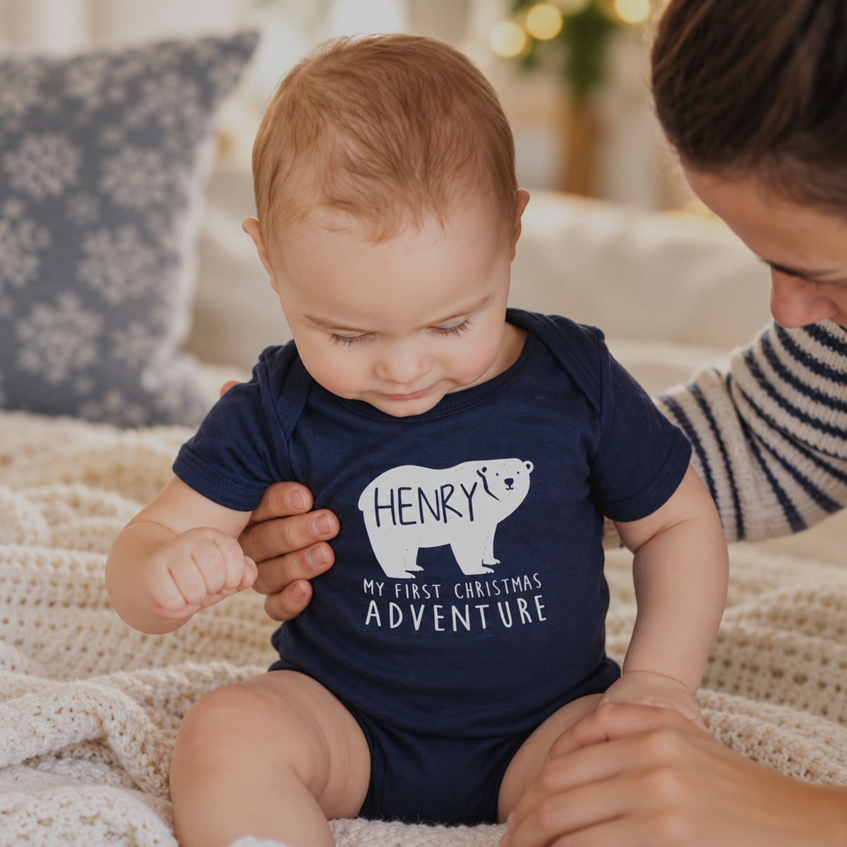 My First Christmas Adventure Polar Bear Baby Vest