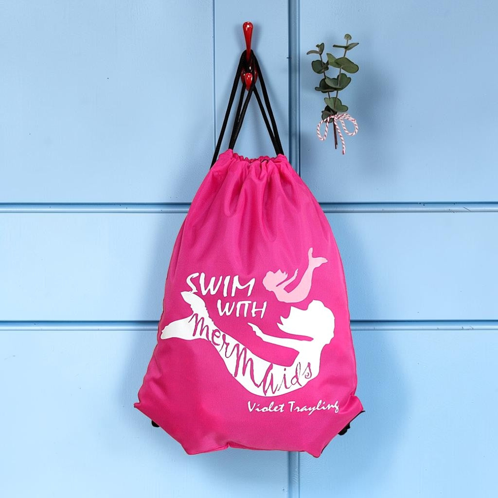Personalised Mermaid Girls Swimming Bag