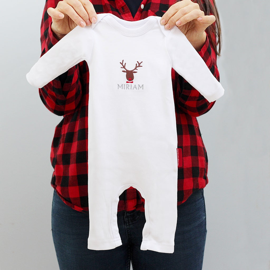 Personalised Embroidered Rudolph Pyjamas