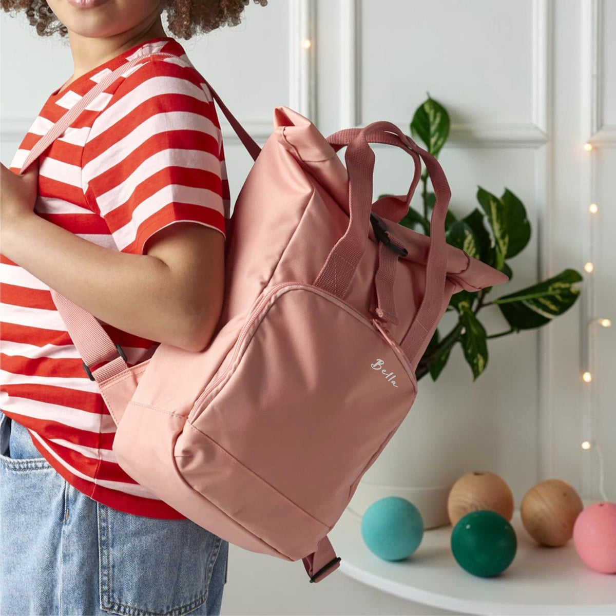 Personalised Recycled Roll Top Backpack