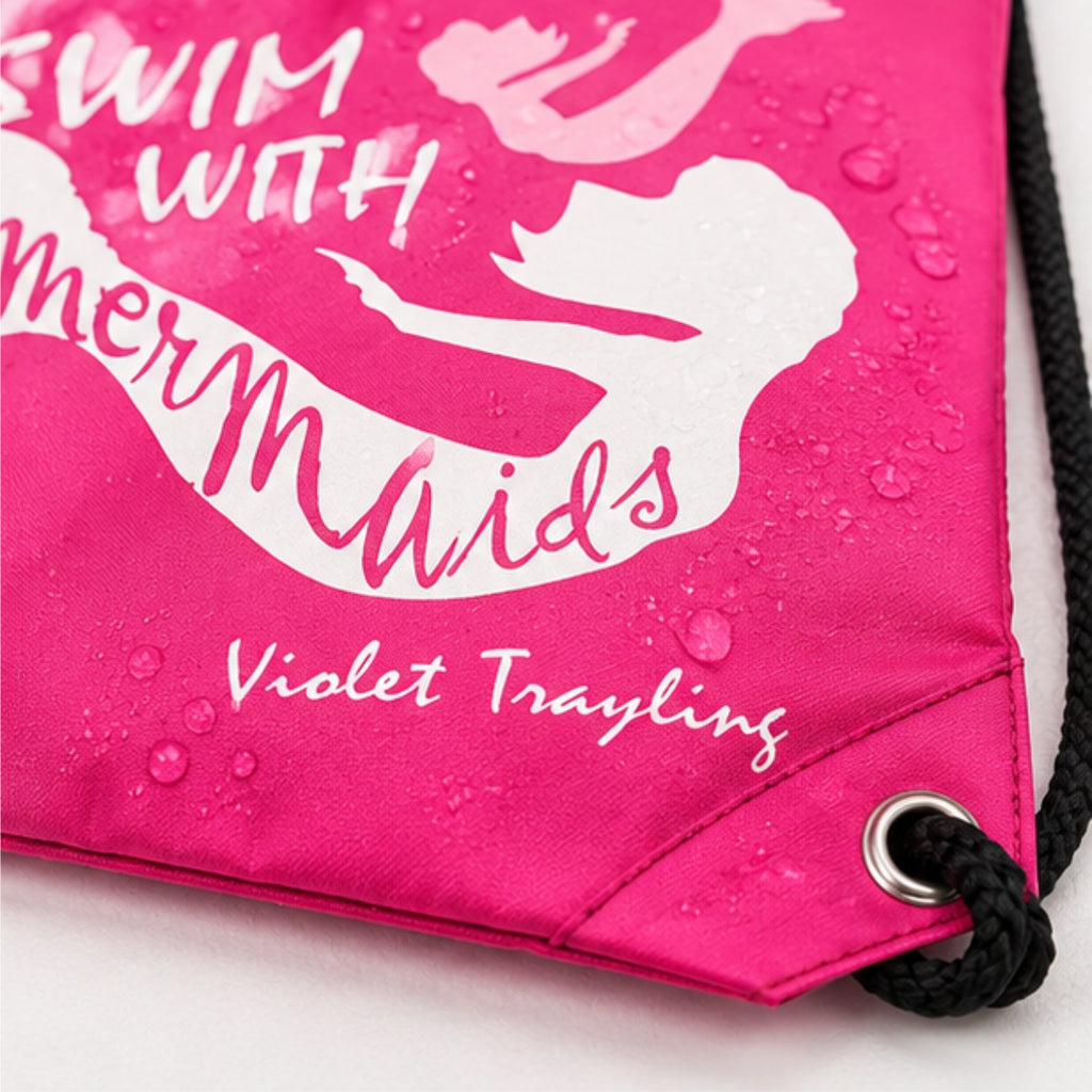 Personalised Mermaid Girls Swimming Bag