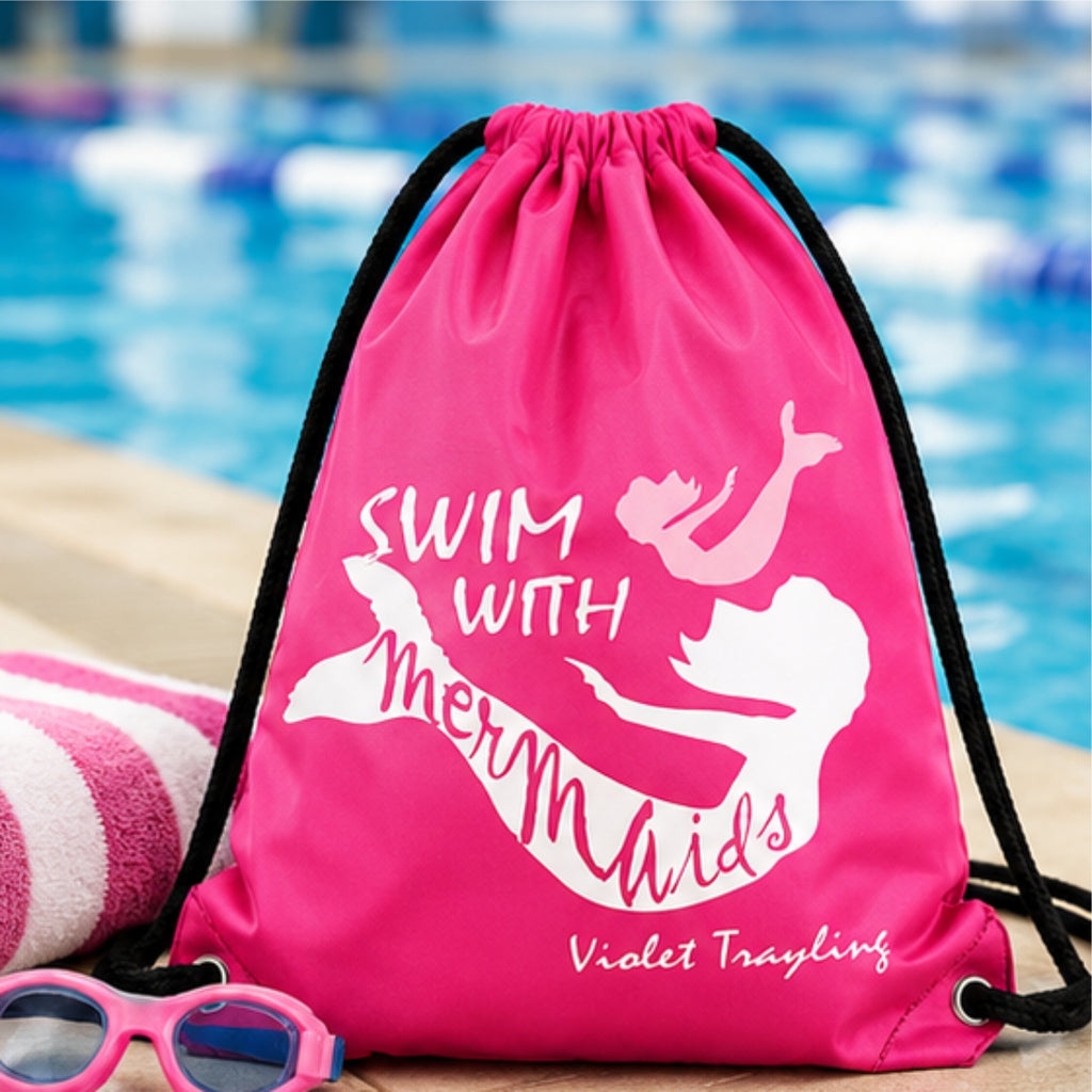 Personalised Mermaid Girls Swimming Bag