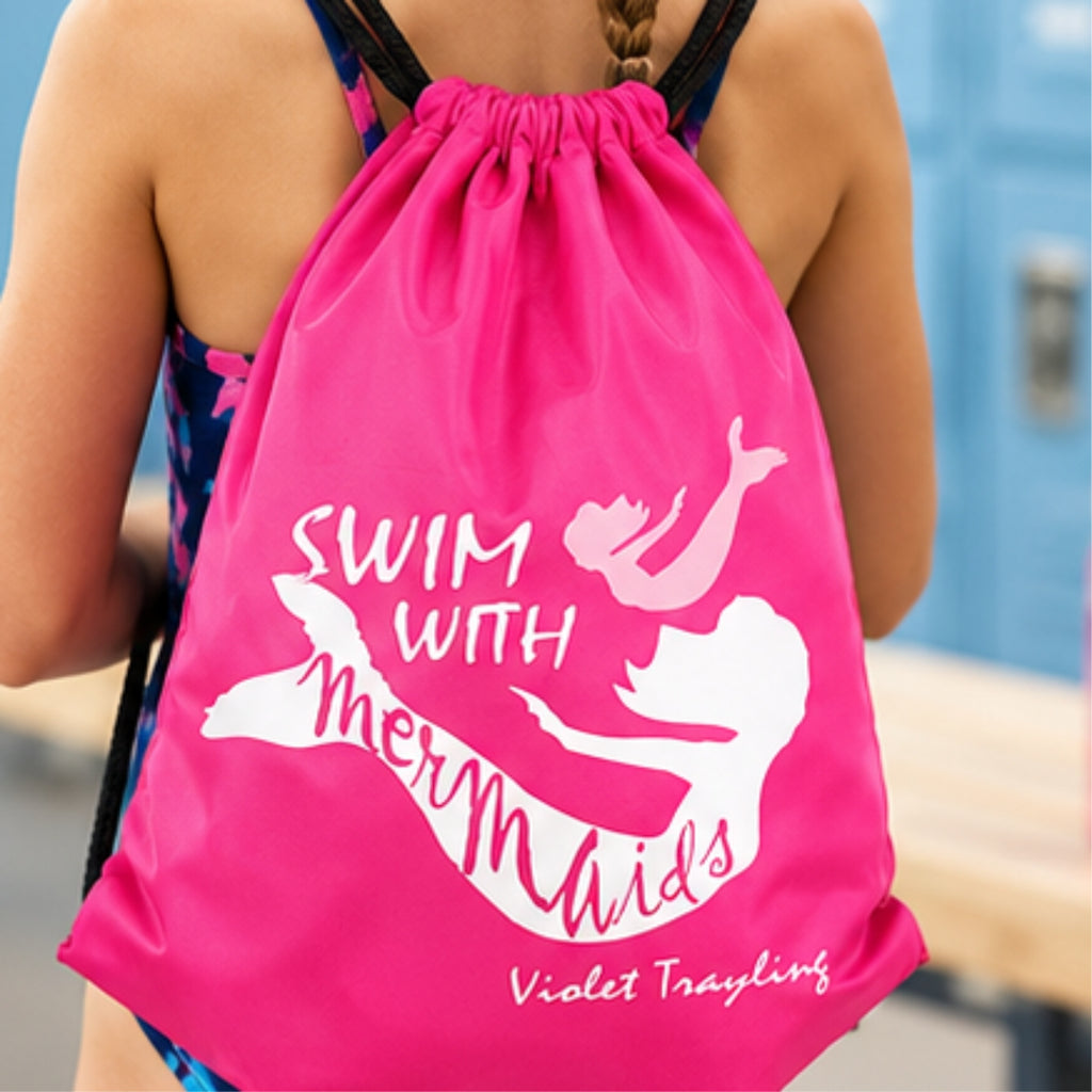 Personalised Mermaid Girls Swimming Bag