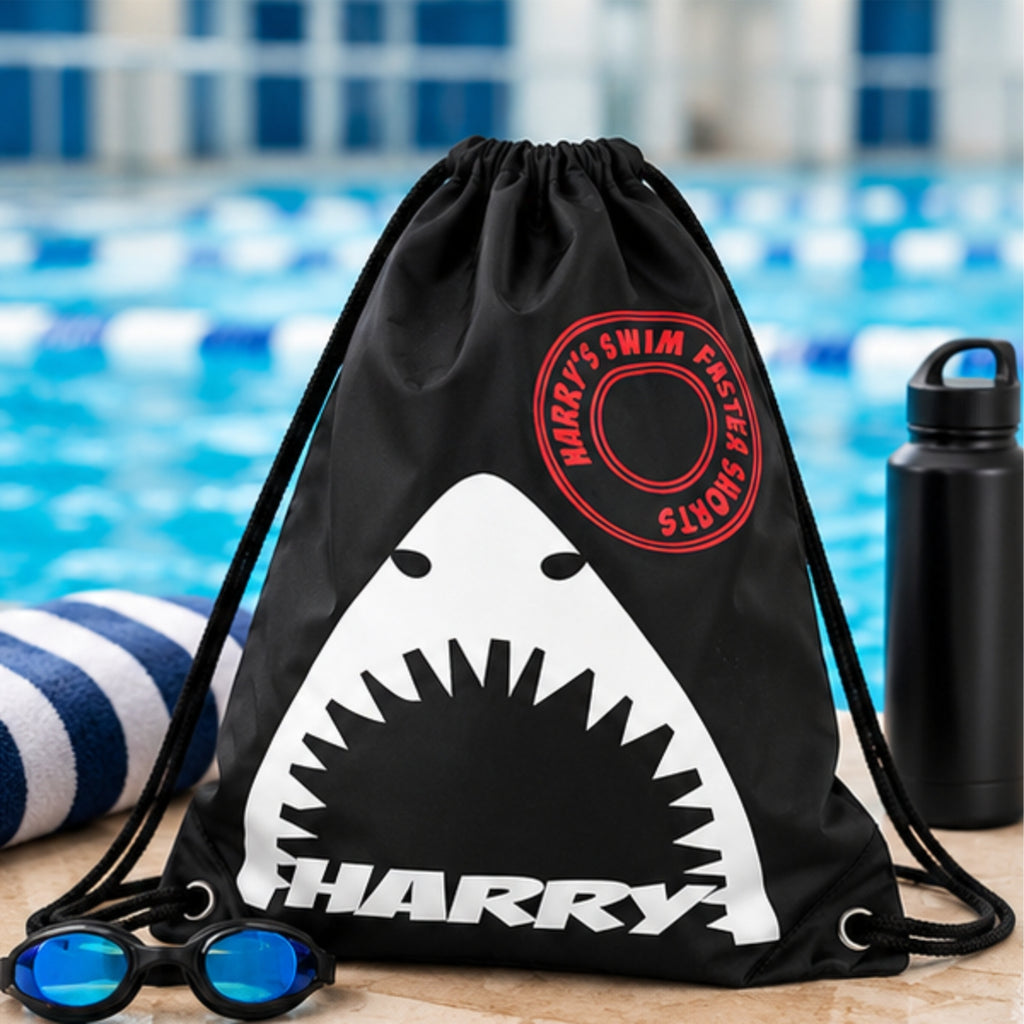 Personalised Shark Children's Swimming Bag