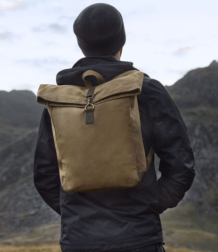 Personalised Waxed Canvas Backpack
