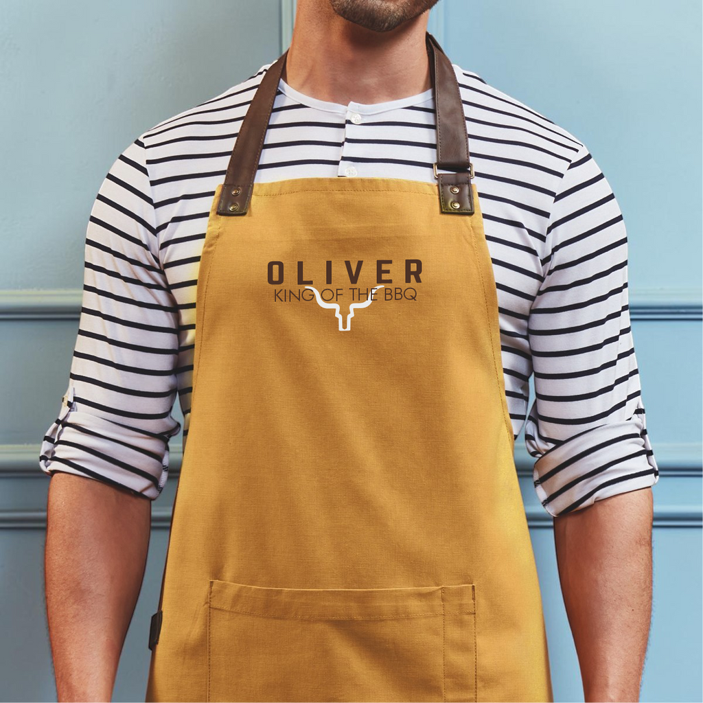 King Of The Barbecue Personalised Luxury Apron