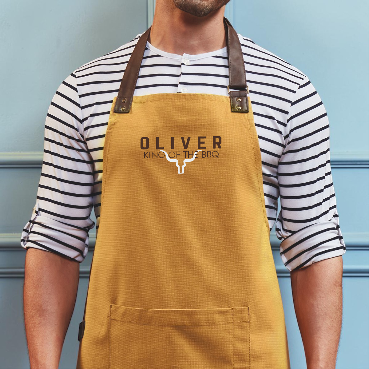 King Of The Barbecue Personalised Luxury Apron