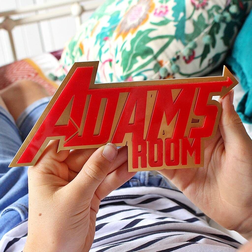 Avengers Inspired Personalised Bedroom Door Sign - view 3