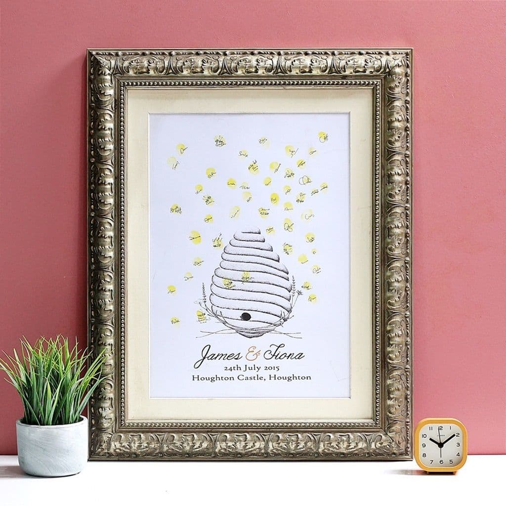 Beehive Wedding Fingerprint Guestbook - view 4