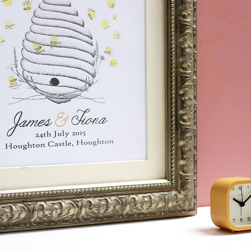 Beehive Wedding Fingerprint Guestbook - view 5