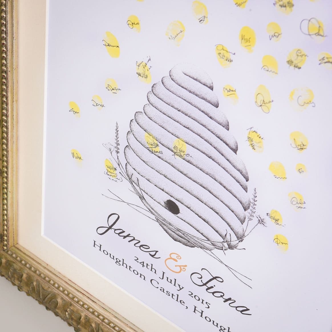 Beehive Wedding Fingerprint Guestbook - view 6