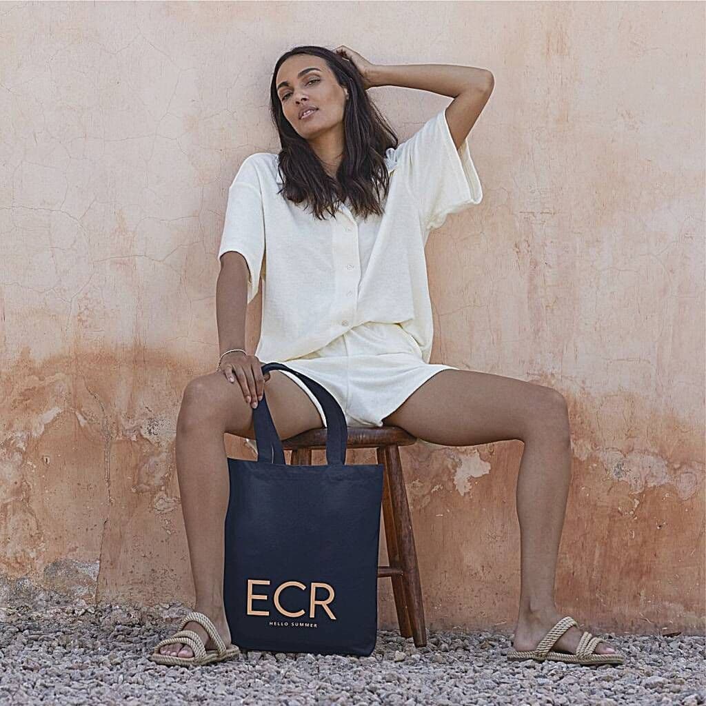 Big Initial Cotton Camden Shopper