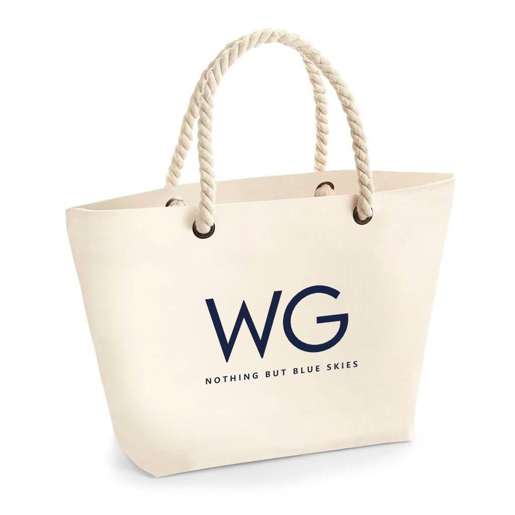 Big Initial Nautical Beach Bag - view 2
