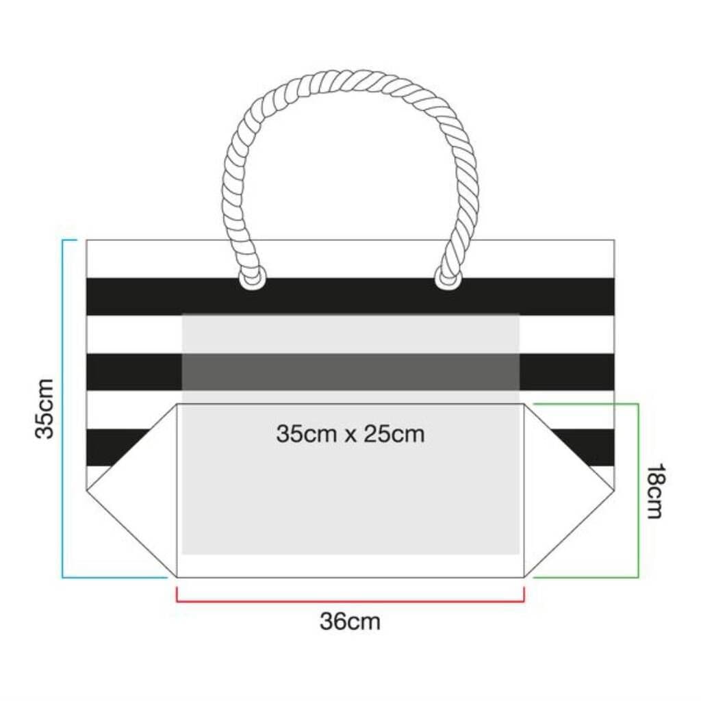 Big Initial Nautical Beach Bag - view 5