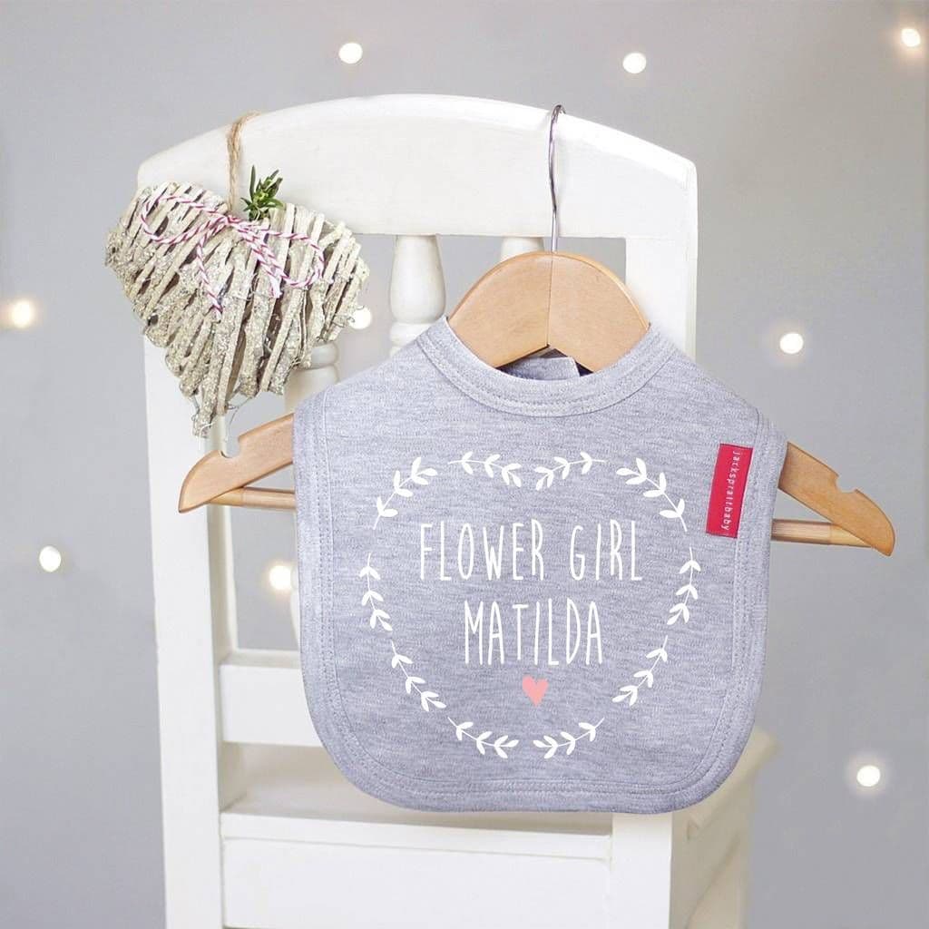 Bridesmaid Wreath Wedding Baby Bib