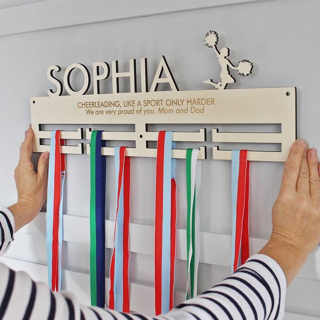 Cheerleader Personalised Medal Hanger