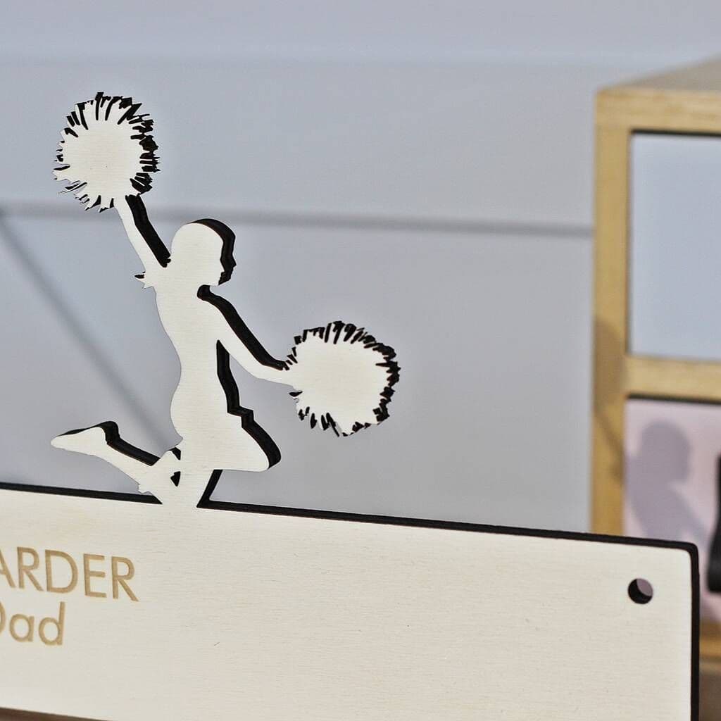Cheerleader Personalised Medal Hanger - view 4