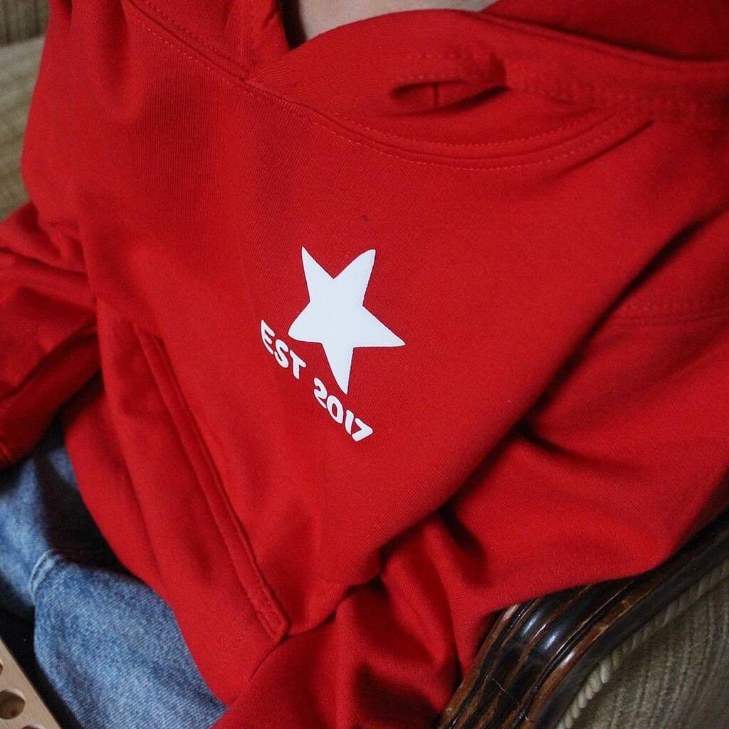 Children's Personalised 'Puff' Hoodie Comfort Edition â€” We print these children's hoodies using the latest 'Puff' vinyl in lots of colour options â€” a finish that's right on trend and offers the