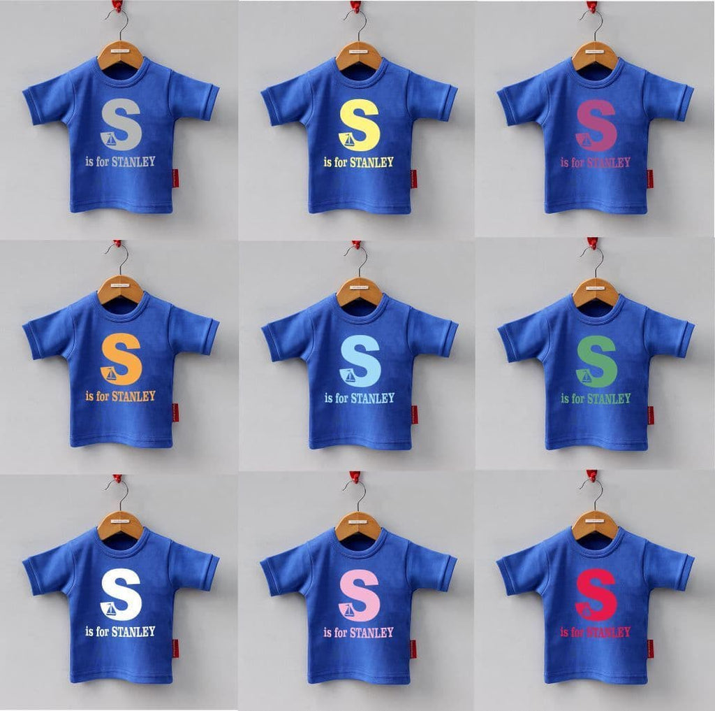 Childrens Personalised Short Sleeved Alphabet T Shirt - view 2