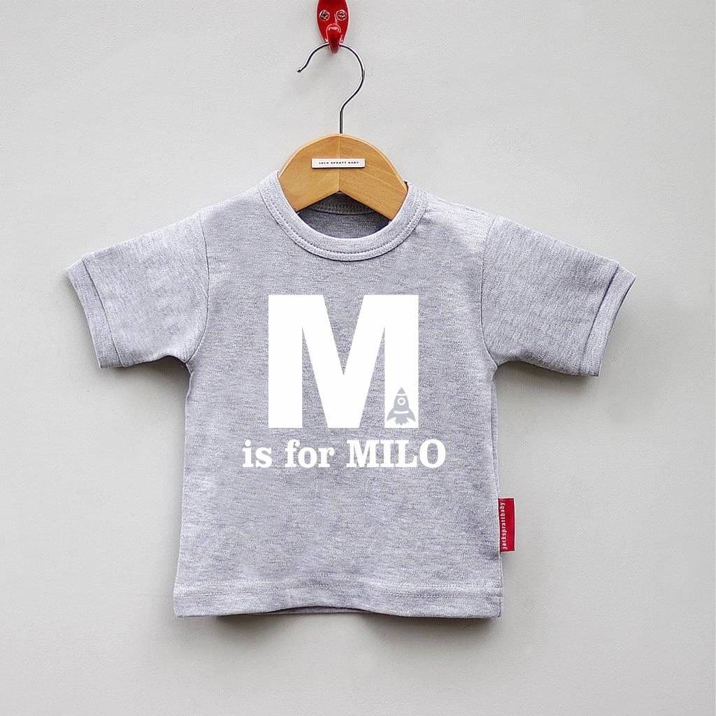 Childrens Personalised Short Sleeved Alphabet T Shirt - view 3