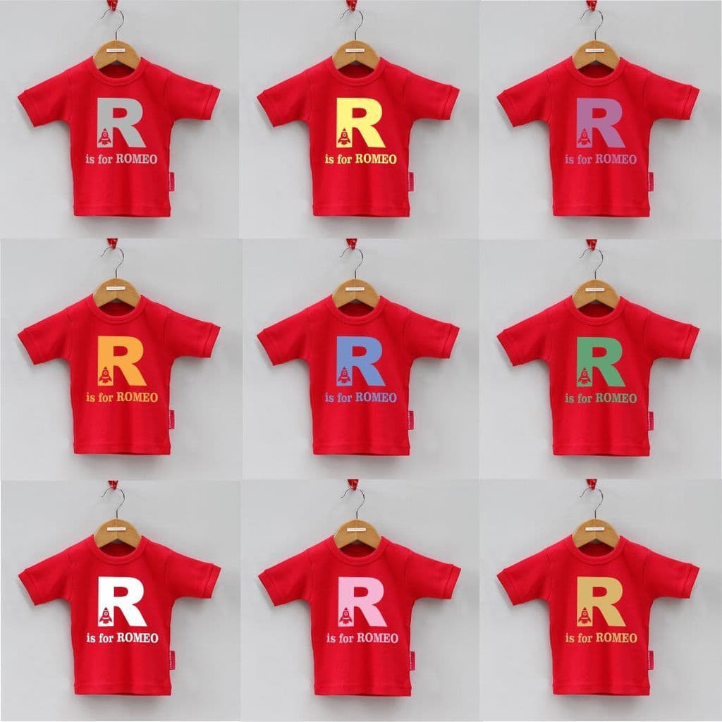 Childrens Personalised Short Sleeved Alphabet T Shirt - view 5
