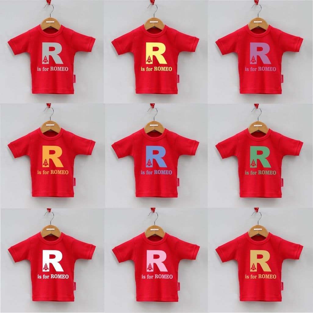 Childrens Personalised Short Sleeved Alphabet T Shirt - view 5