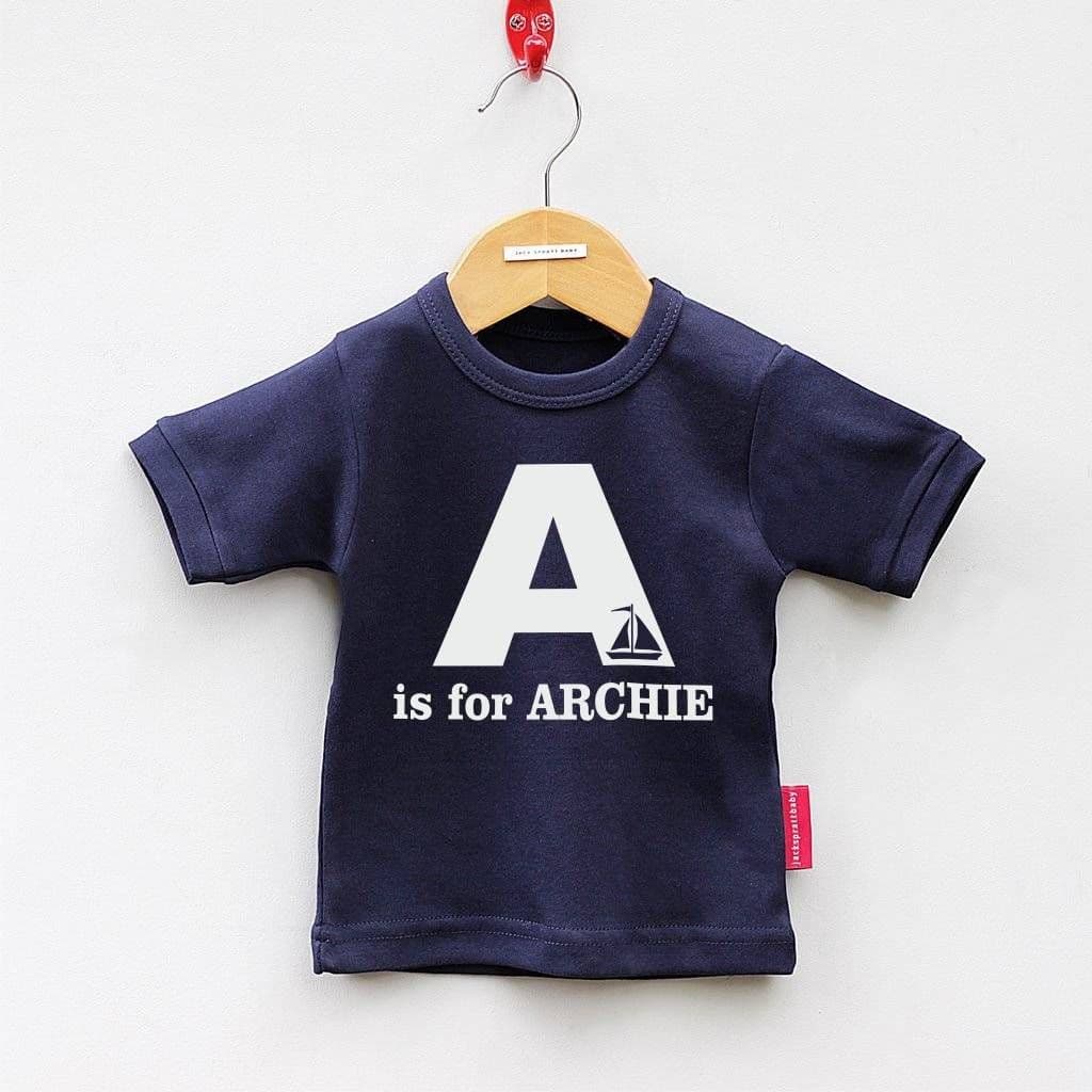 Childrens Personalised Short Sleeved Alphabet T Shirt - view 6