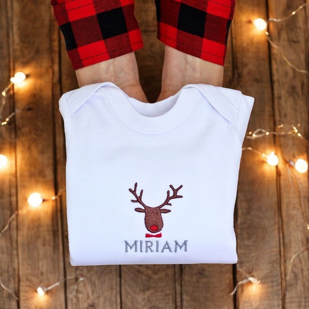 Christmas Embroidered Baby Vest