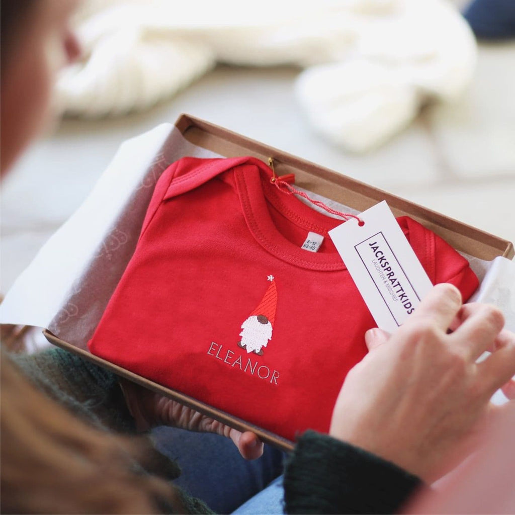 Christmas Embroidered Baby Vest