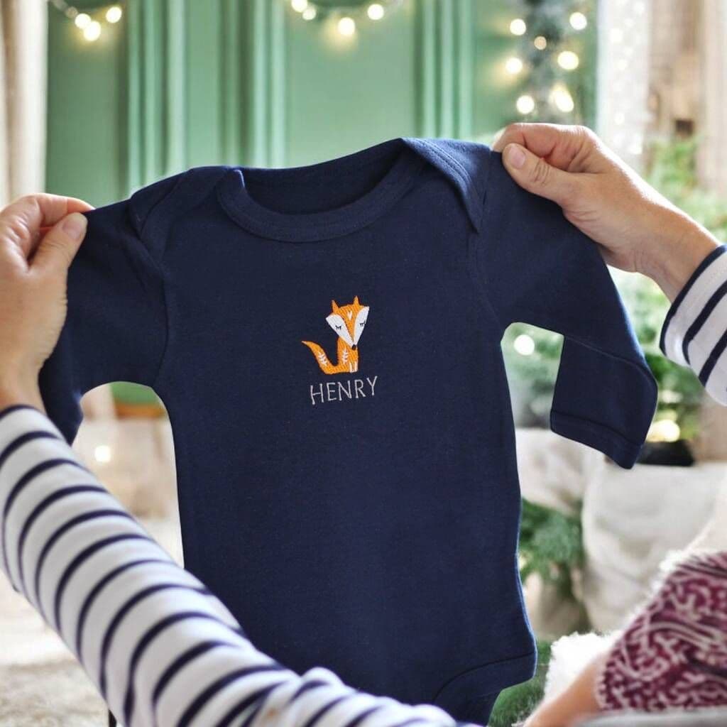 Christmas Embroidered Baby Vest