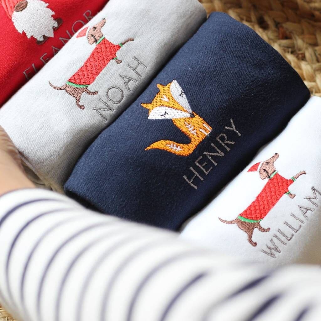 Christmas Embroidered Baby Vest