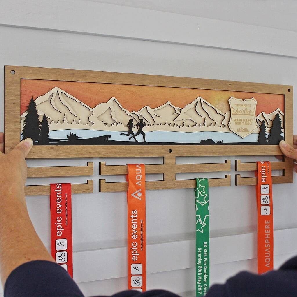 Couples Running 3D Medal Hanger