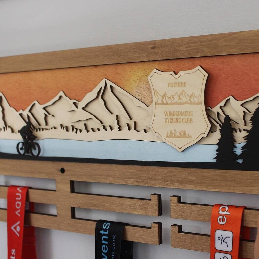 Couples Running 3D Medal Hanger - view 6