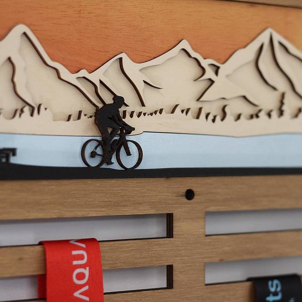 Cycling 3D Medal Hanger - view 2
