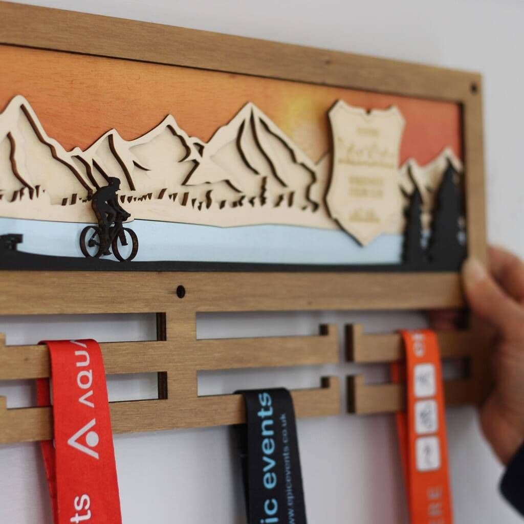 Cycling 3D Medal Hanger - view 3