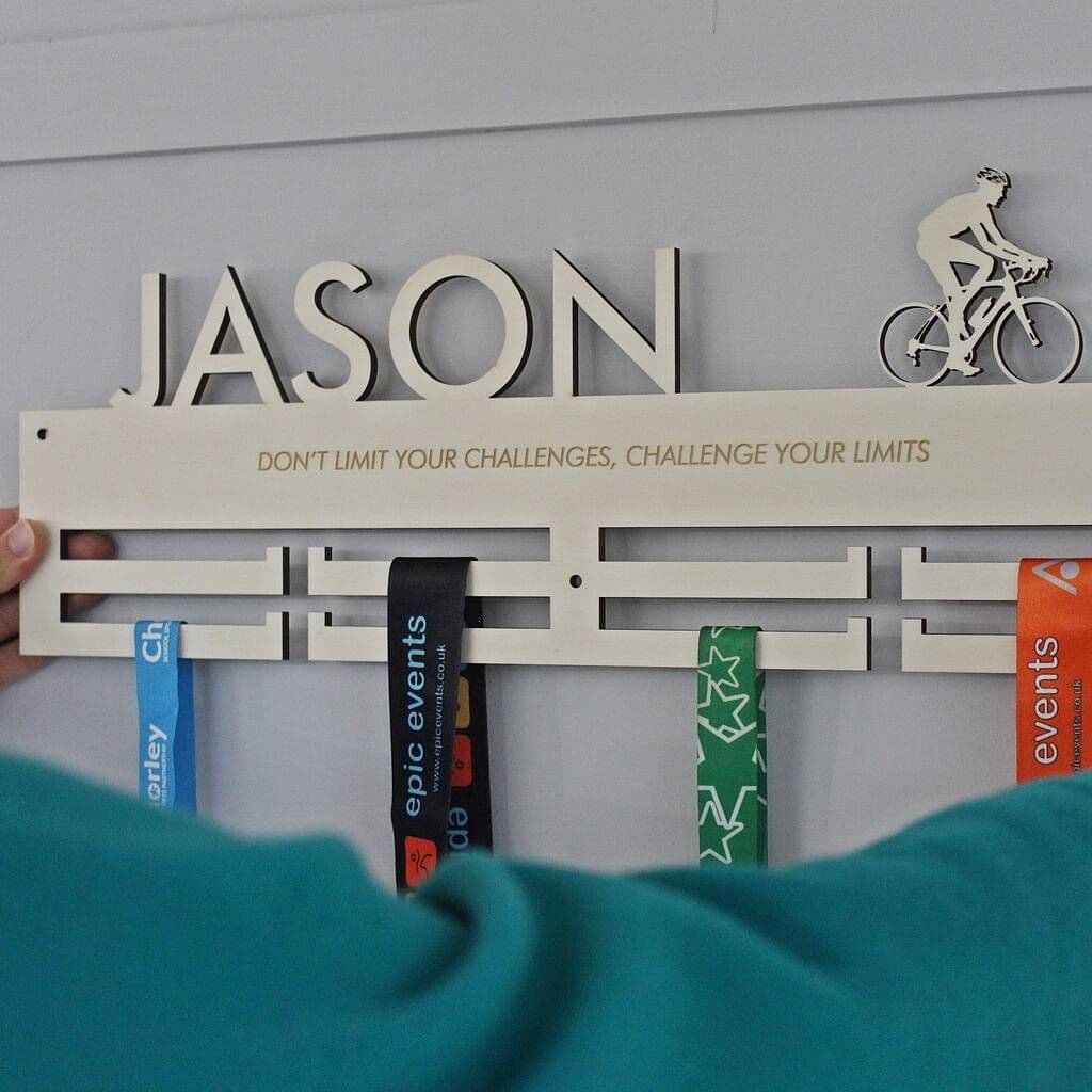 Cycling Personalised Medal Hanger
