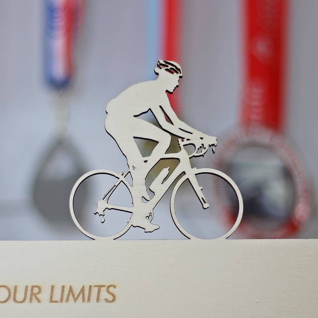 Cycling Personalised Medal Hanger - view 2