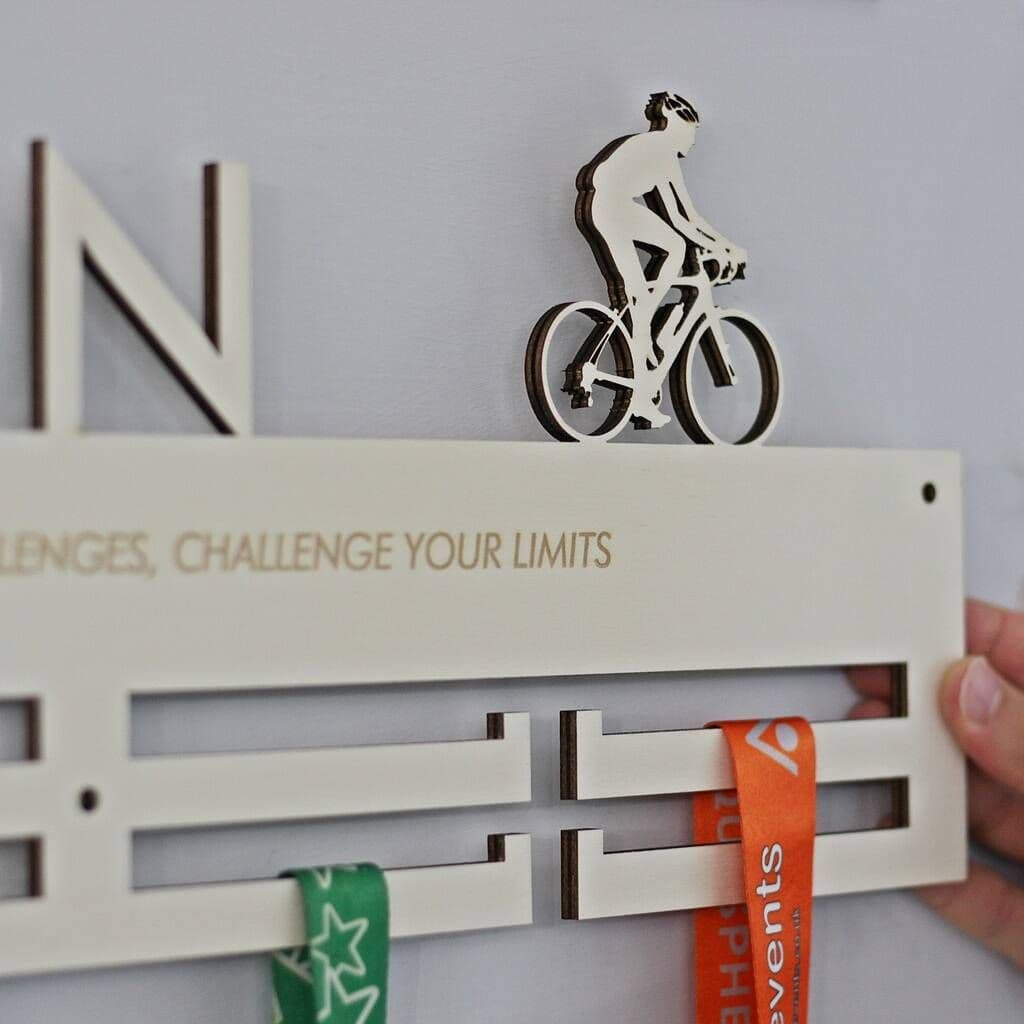 Cycling Personalised Medal Hanger - view 3