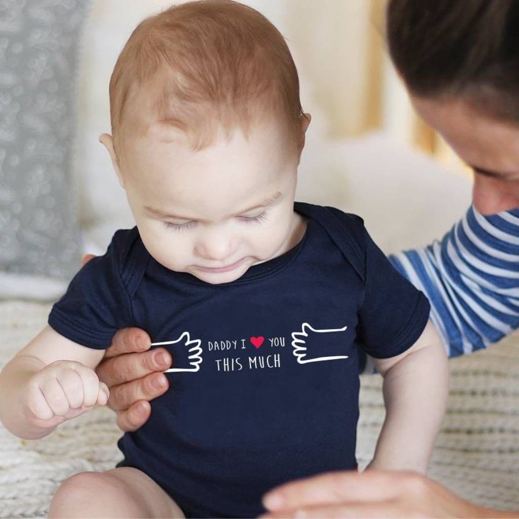 'Daddy I Love You This Much' Baby Vest