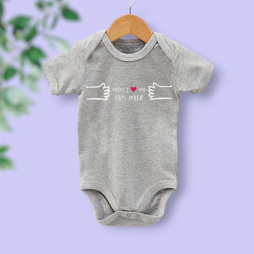 'Daddy I Love You This Much' Baby Vest - view 2