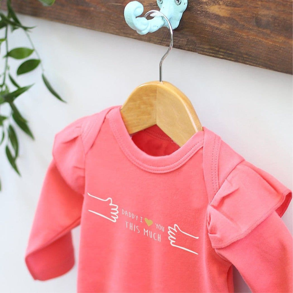 'Daddy I Love You This Much' Baby Vest - view 3
