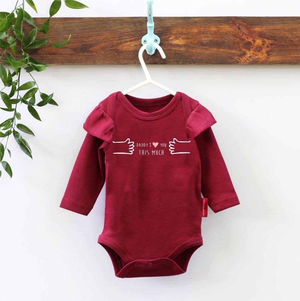 'Daddy I Love You This Much' Baby Vest - view 6