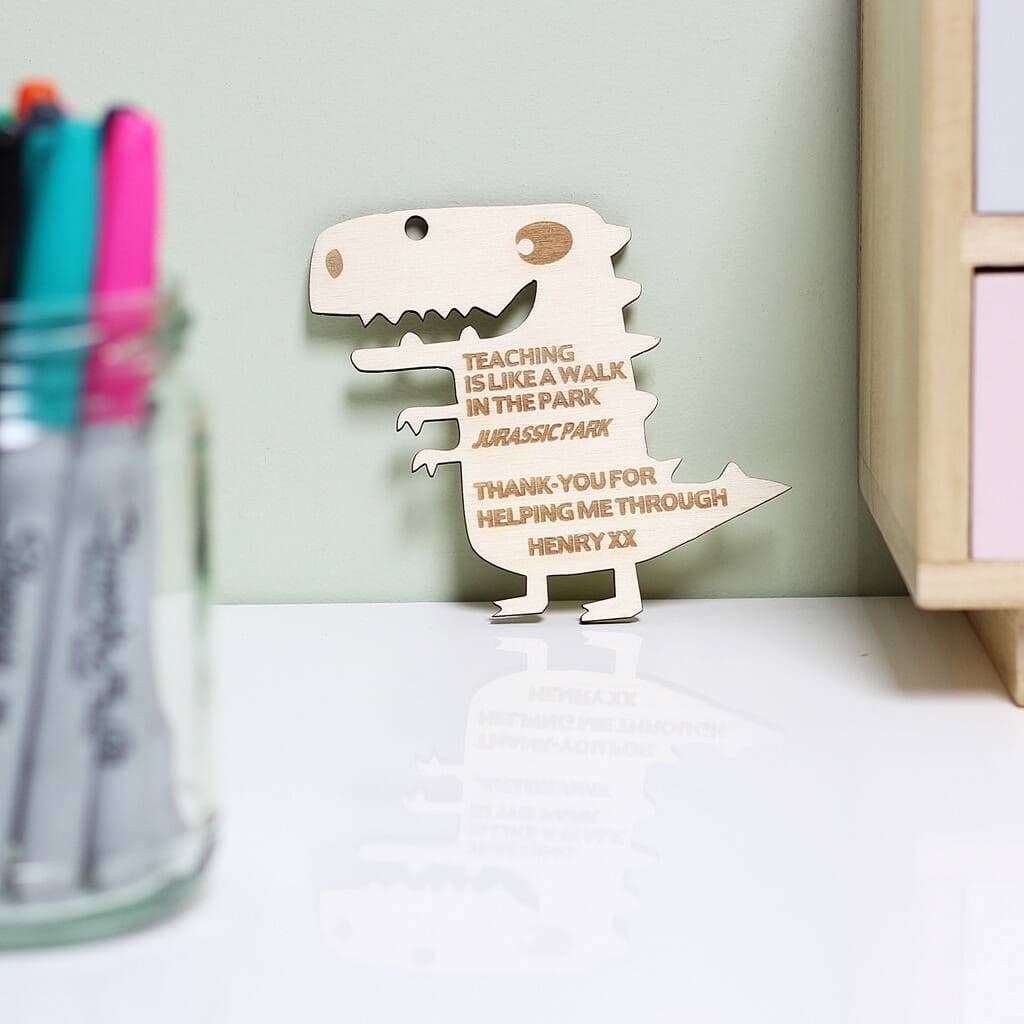 Dinosaur Teacher Thank You Gift Tag - view 3
