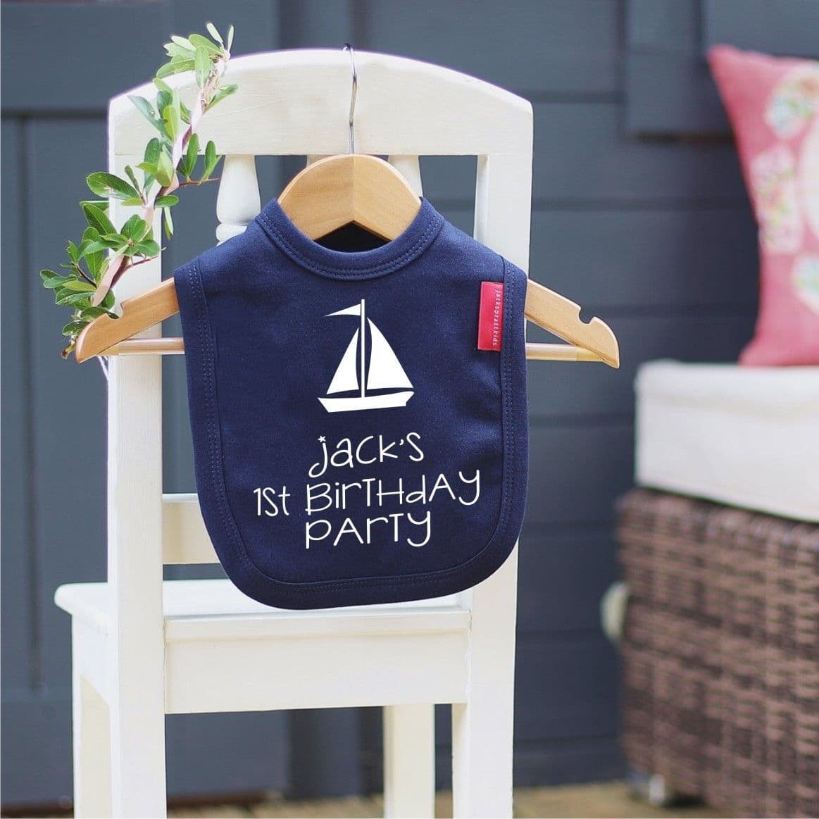 First Birthday Personalised Baby Bib