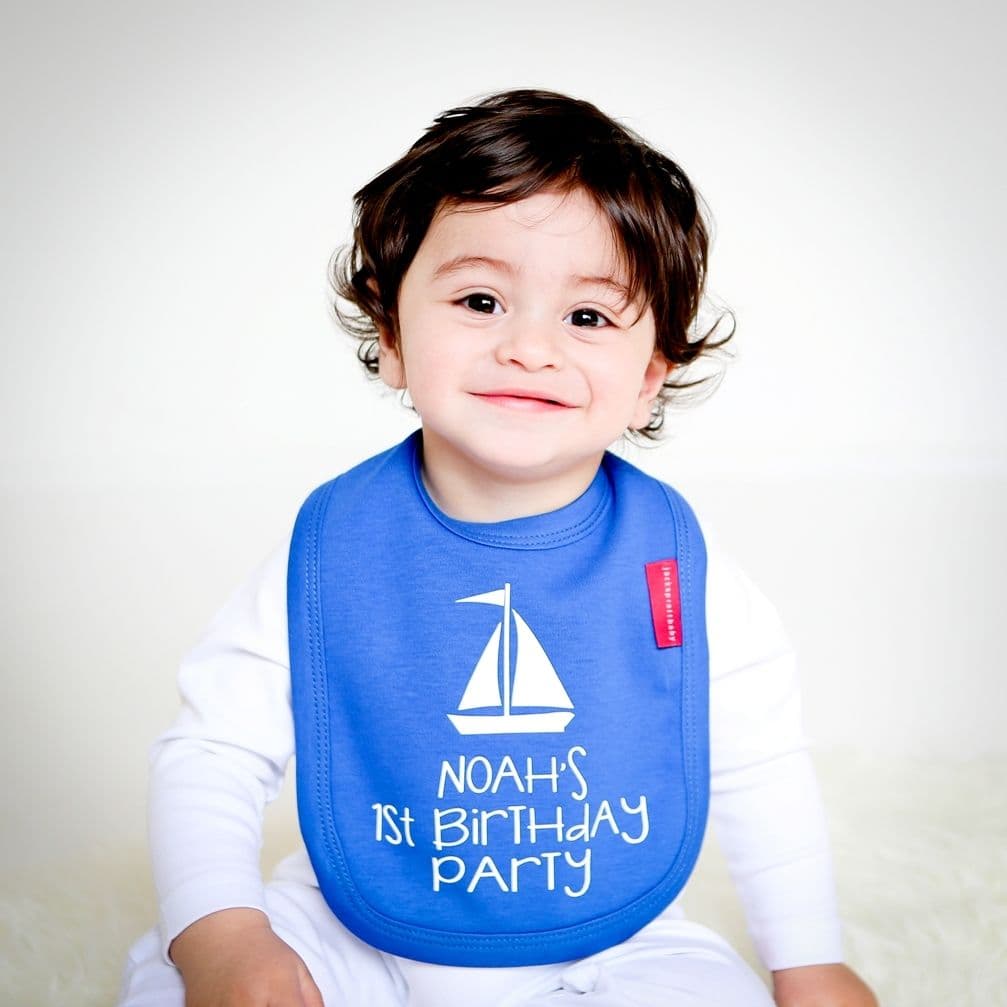 First Birthday Personalised Baby Bib - view 2